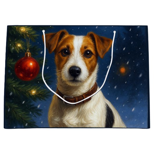 Jack Russell Terrier Gift Bag Große Geschenktüte (Vorderseite)