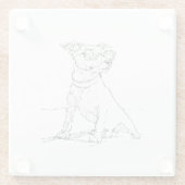 Jack Russell Terrier Glasuntersetzer (Rückseite)