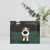 Jack Russell Terrier Halloween Postkarte (Stehend Vorderseite)