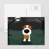 Jack Russell Terrier Halloween Postkarte (Vorne/Hinten)