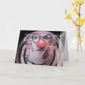 Jack Russell Terrier Happy Birthday Crazy Clown Karte (Gelbe Blume)