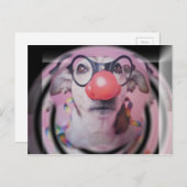 Jack Russell Terrier Happy Birthday Crazy Clown Postkarte (Vorne/Hinten)