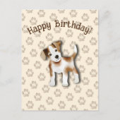Jack Russell Terrier Happy Birthday Editable Postkarte (Vorderseite)