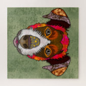 Jack Russell Terrier hässlich gegenüber Jigsaw Puz Puzzle (Horizontal)