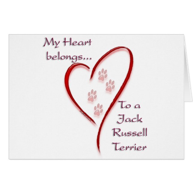 Jack Russell Terrier Heart Belongs (Vorderseite (Horizontal))