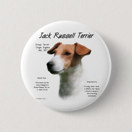 Jack Russell Terrier History Button (Vorderseite)