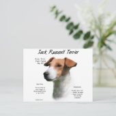 Jack Russell Terrier History Postkarte (Stehend Vorderseite)