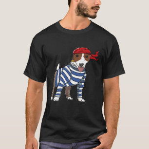 Jack Russell Terrier Hund brütet als Piratensüß T-Shirt