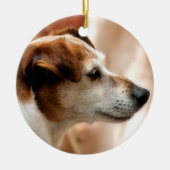 JACK-RUSSELL-TERRIER-HUND KERAMIK ORNAMENT (Vorne)