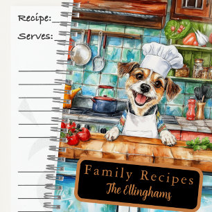 Jack Russell Terrier Hund Koch Spiral Rezeptbuch Notizblock