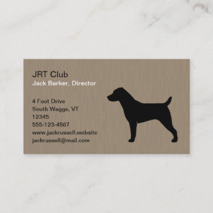 Jack Russell Terrier Hund Silhouette Visitenkarte