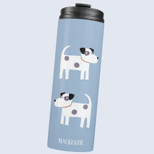 Jack Russell Terrier Hunde Benutzerdefinierter Nam Thermosbecher