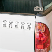 Jack-Russell-Terrier-HundeCartoon Autoaufkleber (Auf Lkw)