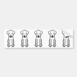 Jack-Russell-Terrier-HundeCartoon Autoaufkleber