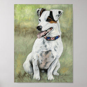 Jack-Russell-Terrier-Hundekunst-Druck Poster