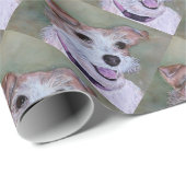 JACK-RUSSELL-TERRIER-HUNDEverpackungs-PAPIER Geschenkpapier (Rolleneckpunkt)