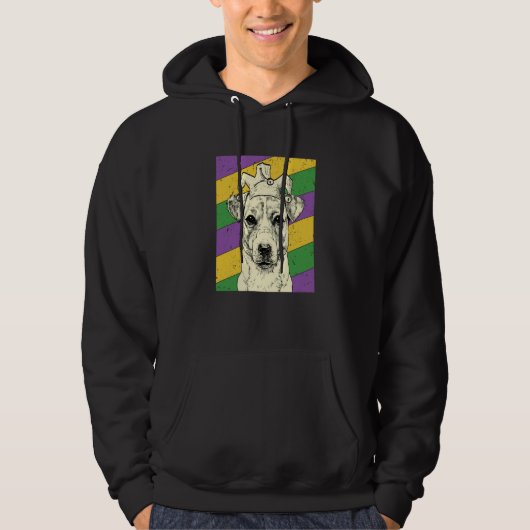 Jack Russell Terrier Jester Mardi Gras Dog Mom or Hoodie (Vorderseite)