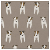 Jack Russell Terrier JRT niedliches Hundsmuster Stoff (Nahaufnahme)