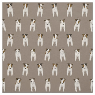 Jack Russell Terrier JRT niedliches Hundsmuster Stoff
