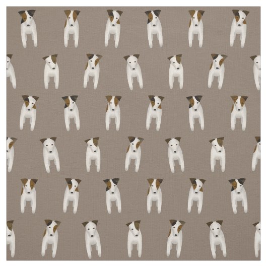 Jack Russell Terrier JRT niedliches Hundsmuster Stoff (Muster)
