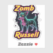 Jack Russell Terrier JRT Zombie Dog Halloween Esse Aufkleber (Blatt)