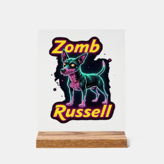 Jack Russell Terrier JRT Zombie Hund Halloween Ess Acrylschild