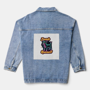 Jack Russell Terrier JRT Zombie Hund Halloween Ess Jeansjacke