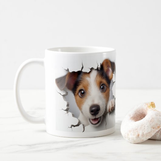 Jack Russell Terrier Kaffeetasse (Mit Donut)
