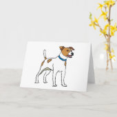 Jack Russell Terrier Karte (Gelbe Blume)