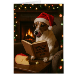 Jack Russell Terrier 'Käse-Steuer' Weihnachtskarte