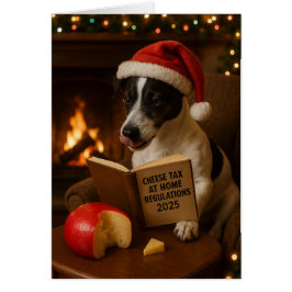 Jack Russell Terrier 'Käse-Steuer' Weihnachtskarte