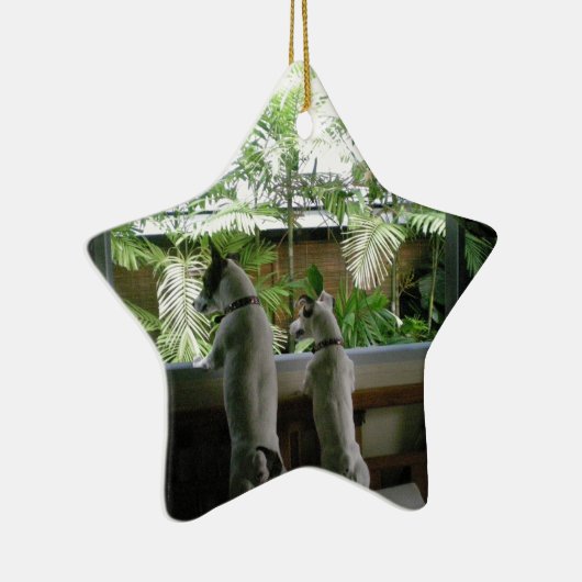 Jack Russell Terrier Keramik Ornament (Rechts)