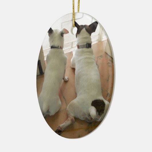 Jack Russell Terrier Keramikornament (Links)