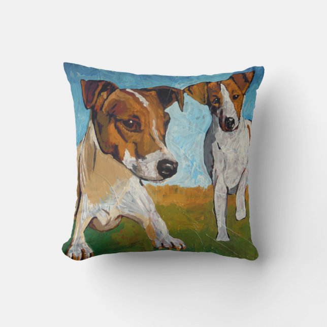 Jack-Russell-Terrier Kissen (Vorderseite)