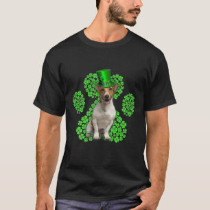 Jack Russell Terrier Kleeblatt Paw Clovers St Patr T-Shirt