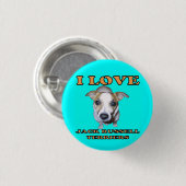 Jack-Russell-Terrier-Knopf Button (Vorne & Hinten)