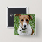 Jack-Russell-Terrier-Knopf Button (Vorne & Hinten)