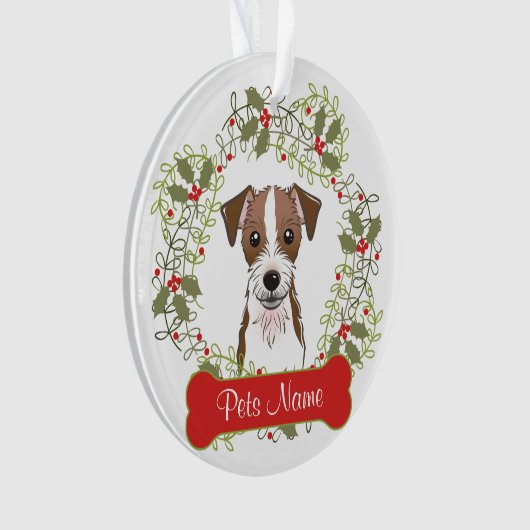 Jack-Russell-Terrier-kundengerechte Verzierung Ornament (Vorderseite)