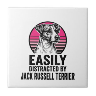 Jack Russell Terrier Leicht Ablenkbar Vintage T-Sh Fliese