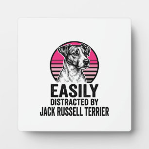 Jack Russell Terrier Leicht Ablenkbar Vintage T-Sh Fotoplatte