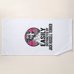 Jack Russell Terrier Leicht Ablenkbar Vintage T-Sh Strandtuch