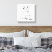 Jack Russell Terrier Leinwanddruck (Insitu (Schlafzimmer))