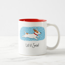Jack Russell Terrier Let it Snow Dog Holiday Niedl Zweifarbige Tasse