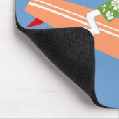 Jack-Russell-Terrier Longboard Surfer Mousepad (Ecke)