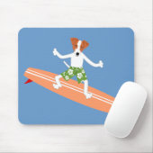 Jack-Russell-Terrier Longboard Surfer Mousepad (Mit Mouse)