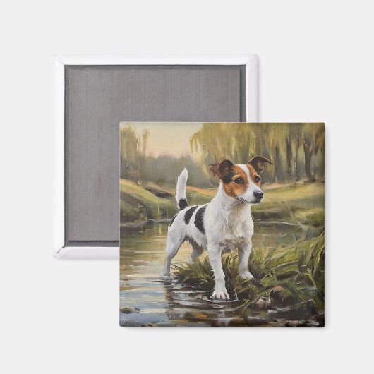 Jack Russell Terrier Magnet (Vorderseite/Rückseite)