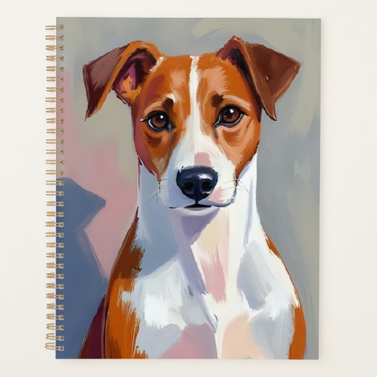Jack Russell Terrier Malerei Hund Haustier Planer (Vorderseite)