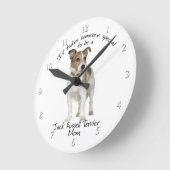 Jack Russell Terrier Mama Clock Runde Wanduhr (Winkel)