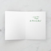 Jack Russell Terrier mit St. Patrick's Day Green Karte (Innenseite)