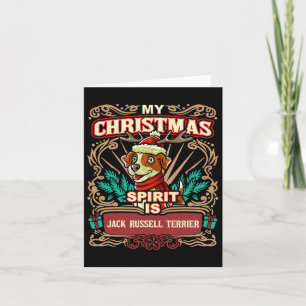 Jack Russell Terrier My Christmas Spirit Dog Santa Karte